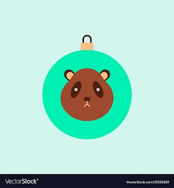 New year ball in flat style vector image