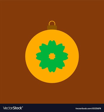 New year ball in flat style vector image