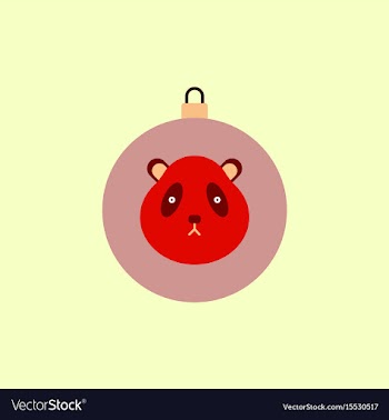 New year ball in flat style vector image