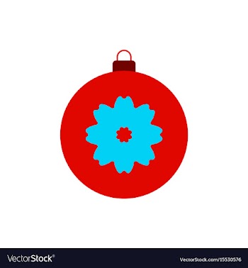 New year ball in flat style vector image