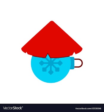 New year ball in flat style vector image
