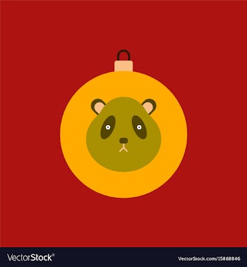 New year ball in flat style vector image