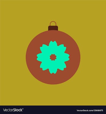 New year ball in flat style vector image
