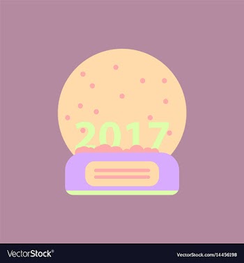 New year ball merry christmas vector image