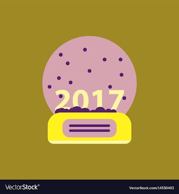 New year ball merry christmas vector image