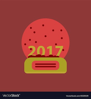 New year ball merry christmas vector image