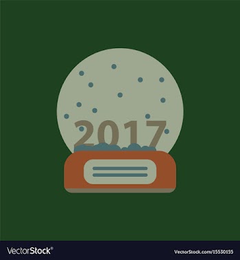 New year ball merry christmas vector image