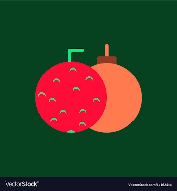 New year balls in flat style vector image