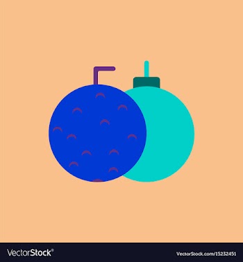 New year balls in flat style vector image
