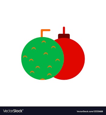 New year balls in flat style vector image