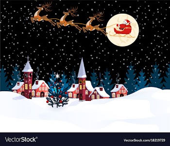 New year christmas an image of santa claus and vector image