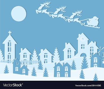 New year christmas an image of santa claus and vector image