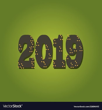 New year christmas lettering calligraphy brush vector image