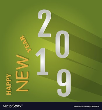 New year christmas lettering calligraphy brush vector image