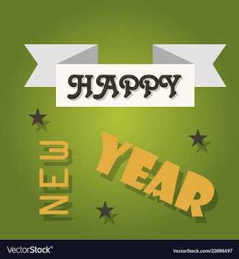 New year christmas lettering calligraphy brush vector image