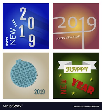 New year christmas lettering calligraphy brush vector image