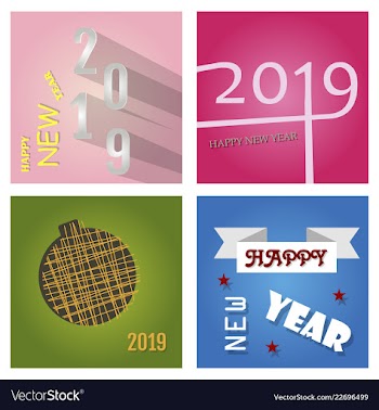New year christmas lettering calligraphy brush vector image