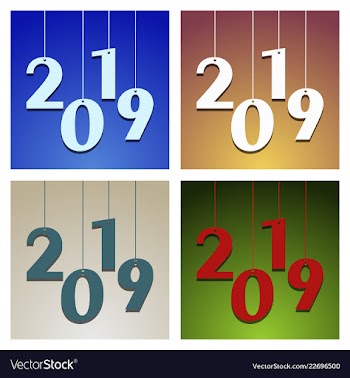New year christmas lettering calligraphy brush vector image