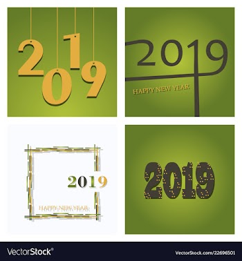 New year christmas lettering calligraphy brush vector image