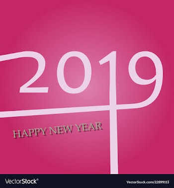 New year christmas lettering calligraphy brush vector image