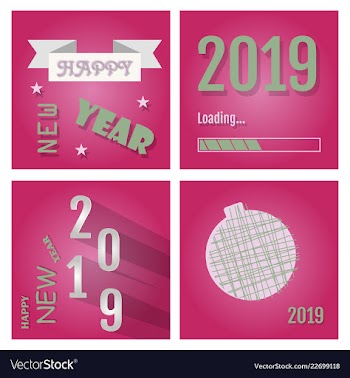 New year christmas lettering calligraphy brush vector image