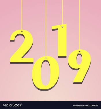 New year christmas lettering calligraphy brush vector image