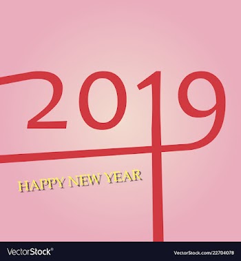New year christmas lettering calligraphy brush vector image