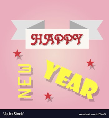 New year christmas lettering calligraphy brush vector image