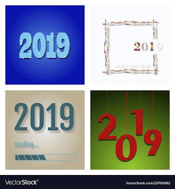 New year christmas lettering calligraphy brush vector image