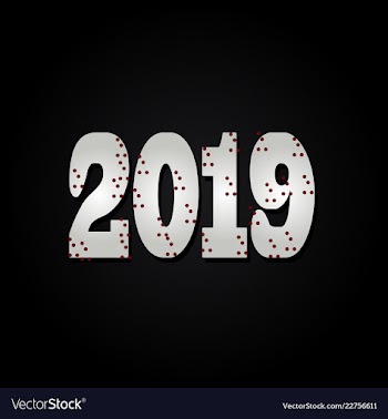 New year christmas lettering calligraphy brush vector image