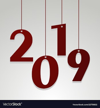 New year christmas lettering calligraphy brush vector image