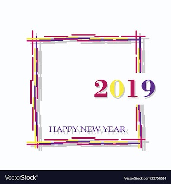 New year christmas lettering calligraphy brush vector image
