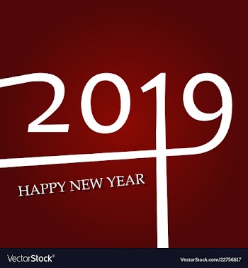 New year christmas lettering calligraphy brush vector image