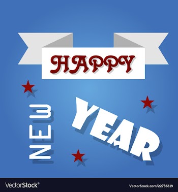 New year christmas lettering calligraphy brush vector image