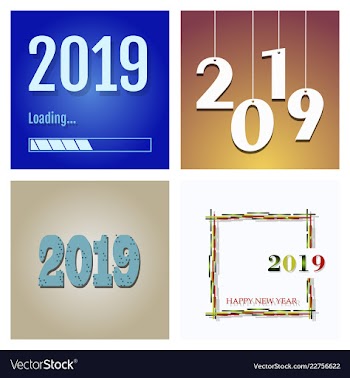 New year christmas lettering calligraphy brush vector image