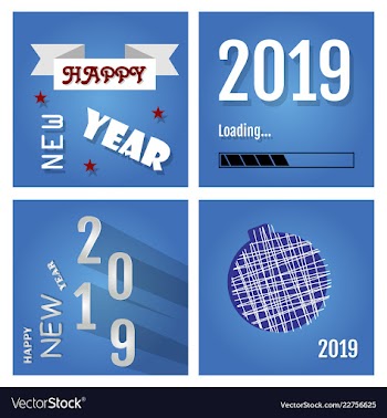 New year christmas lettering calligraphy brush vector image