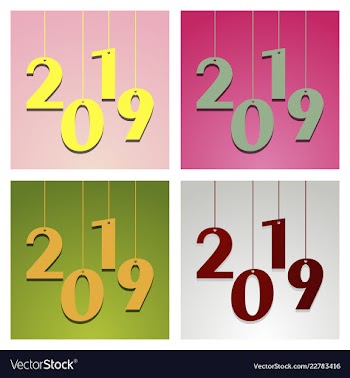 New year christmas lettering calligraphy brush vector image
