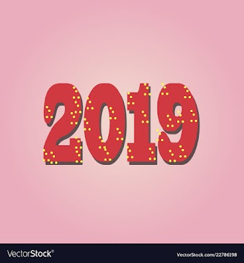 New year christmas lettering calligraphy brush vector image