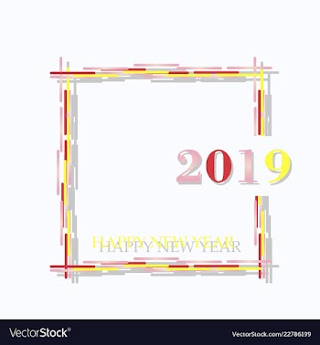 New year christmas lettering calligraphy brush vector image