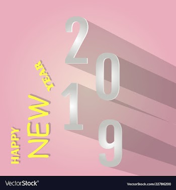 New year christmas lettering calligraphy brush vector image