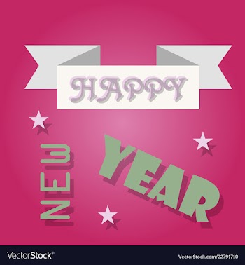 New year christmas lettering calligraphy brush vector image