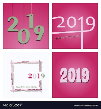 New year christmas lettering calligraphy brush vector image