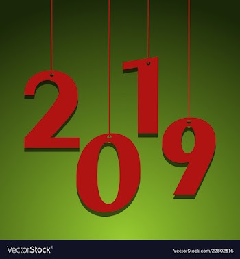 New year christmas lettering calligraphy brush vector image