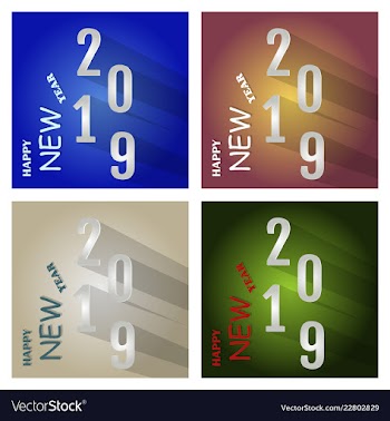 New year christmas lettering calligraphy brush vector image