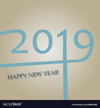 New year christmas lettering calligraphy brush vector image