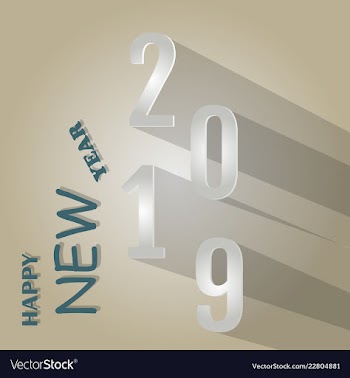 New year christmas lettering calligraphy brush vector image