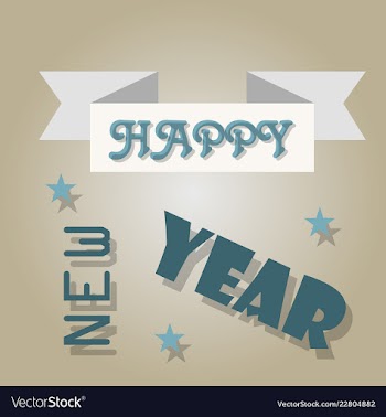 New year christmas lettering calligraphy brush vector image