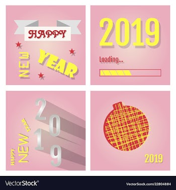 New year christmas lettering calligraphy brush vector image