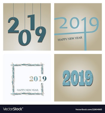 New year christmas lettering calligraphy brush vector image