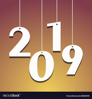 New year christmas lettering calligraphy brush vector image